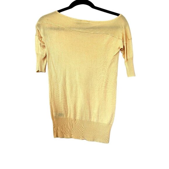 The Limited Vintage Short Sleeve Yellow Sweater XS - Picture 3 of 10